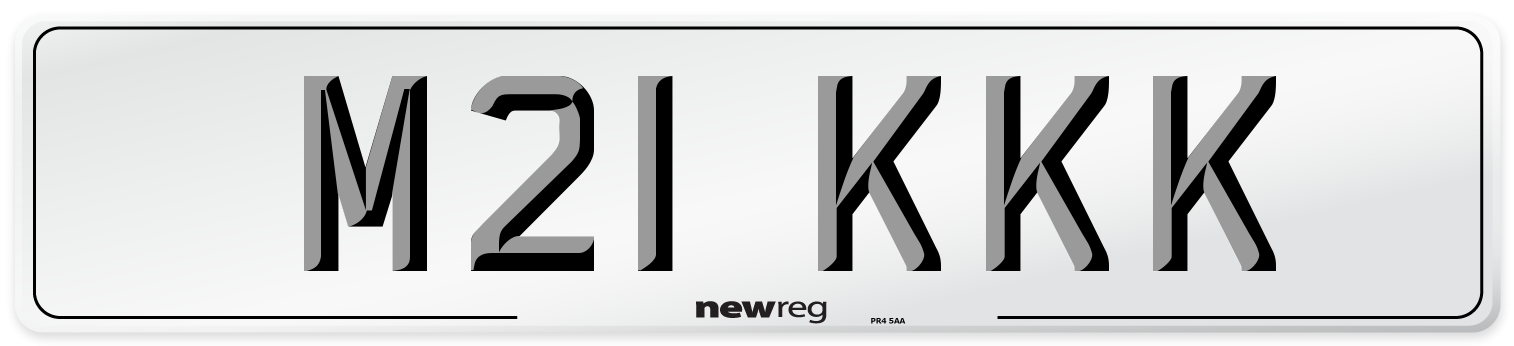 M21 KKK Number Plate from New Reg